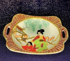 Antique Japanese Hand Painted Trinket or Condiment Dish 1900-1910 - £44.10 GBP