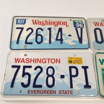 Washington License Plates Lot 80s 90s Expired Car Tags Evergreen State - £27.05 GBP