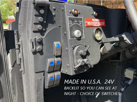 Black Lighted Rocker Switch Panel 5 Gang - Plus Switches - M998 Military Humvee - £102.98 GBP