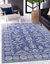 EORC LLC, IE85BL8X10 Hand-Tufted Wool Overdyed Rug, 7&#39;9 x 9&#39;9, Blue Area Rug - £531.87 GBP