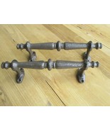 2 LARGE HANDLES RUSTIC CAST IRON BARN DOOR HANDLES SHED GATE PULLS DRAWE... - $26.99