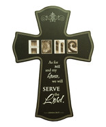 Small Wood Cross -- Jos 24:15 -- In Our Home (11.5&quot; x 8&quot; x 3/4&quot;) - $29.15 CAD