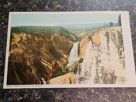 Yellowstone National Park 1902 Lower Falls Postcard Detroit Photographic... - $34.64