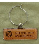 Very Cute Ravens Vood Wine Glass Charm - VGC - SUPER CUTE LITTLE SIGN SHAPE - $72.55 MXN