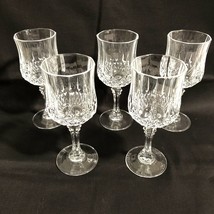 Set of 5 Cristal D&#39;Arques Longchamp 24% Lead Crystal 6 1/2&quot; Goblets 5 ounce - £17.58 GBP