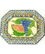 Olaria Borrego Redando Pottery Tray Hand Painted Hand Made Signed Portugal - €17,65 EUR