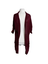 Old Navy Womens Cardigan Sweater Size XS Maroon Open Front Dolman 3/4 Sleeves - £9.34 GBP