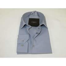 Men's Shirt Hankie CASILA Turkey Cotton Blend Long Sleeves 502030-15 Solid Gray image 3