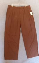 A New Day Womens Pants Straight Chino size 17 Brown New High Rise Pleat ... - $11.26