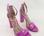 Sam Edelman Purple Patent Block Heel Sandals Size 7 Women Open Toe Ankle... - $27.91