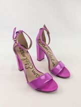 Sam Edelman Purple Patent Block Heel Sandals Size 7 Women Open Toe Ankle... - $29.99