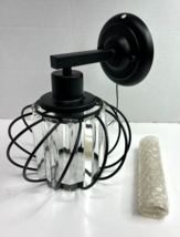 Clear Crystal 1-Light Wall Sconce w/ Matte Black Twirling Metal Design F... - €25,45 EUR
