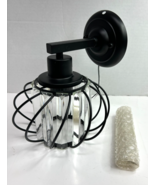 Clear Crystal 1-Light Wall Sconce w/ Matte Black Twirling Metal Design F... - $29.65