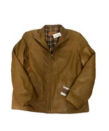 NWT Izod Men&#39;s Soft Burnished Lambskin Leather Jacket Size L 181A04 Cogn... - $1,903.64 MXN