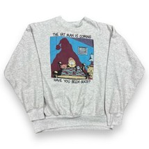 Vintage Christmas Sweatshirt Have You Been Good Fat Man Santa Is Coming ... - $29.69