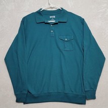 Duluth Trading Co. Men&#39;s Polo Shirt Size M Medium Teal Short Sleeve Casual - £21.13 GBP