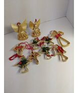 Lot Of (10) Vintage Straw Angel Christmas Ornaments 2- 3 1/2&quot; - $55.43