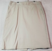Banana Republic Pencil Skirt Womens Size 8 Beige Cotton Vented Lined Back Zipper - £14.37 GBP