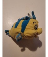 Disney Store Little Mermaid Flounder mini bean bag 7&quot; PLUSH Stuffed Toy - $16.68