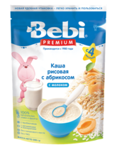 Bebi RICE APRICOT 200g From 4 Months Milk Cereal for Babies Ziplock NOGM... - £7.89 GBP