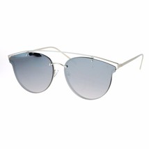 Damen Sonnenbrille Trendy Gewölbte Metall Top Rahmen Hinter Spiegel Linse UV400 - £10.12 GBP