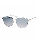 Damen Sonnenbrille Trendy Gewölbte Metall Top Rahmen Hinter Spiegel Lins... - £10.10 GBP