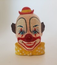 Vintage Enesco Ceramic Clown Head Piggy Coin Bank Sri Lanka - £20.25 GBP