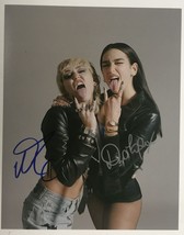 Miley Cyrus &amp; Dua Lipa Signed Autographed Glossy 8x10 Photo - Lifetime COA - £117.98 GBP
