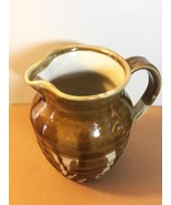 Artisan Pottery: Brown &amp; Cream Stoneware Pitcher with spout and handle (... - €34,19 EUR
