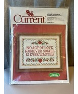 Vtg Current Counted Cross Stitch Loving Thoughts Quote Kit #7162-9 8&quot;X10... - $20.33 CAD