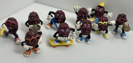 Vintage California Raisins Hardee&#39;s Set Of 10 Figures 1988 1987 - £11.19 GBP