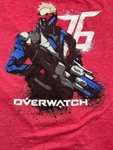 Men’s Blizzard Entertainment Overwatch Soldier 76 Graphic Print Red Shirt Size M - £6.24 GBP