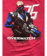 Men’s Blizzard Entertainment Overwatch Soldier 76 Graphic Print Red Shirt Size M - £6.30 GBP