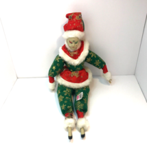 Christmas Holiday Glitter Jester Harlequin Doll Sugar Loaf Creations Porcelain - £13.22 GBP