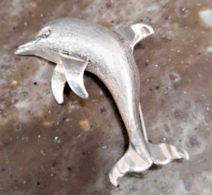 Vintage Sterling Silver DOLPHIN Brooch Pin signed BEAU-STER - £14.85 GBP