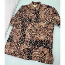 Tori Richard Men Hawaiian Shirt Cotton Lawn Geometric Camp Button Up Medium M - £23.68 GBP