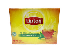 Lipton 100% Natural Decaf Black Tea (72 tea bags) - FREE SHIPPING - £13.84 GBP