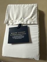 Ralph Lauren Org Sat Bord White Parchment 2pc Standard Pillowcases Set Nip $130 - $45.24