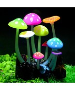 Glowing Effect Artificial Mushroom Aquarium Plant Decor Ornament Decorat... - $17.99