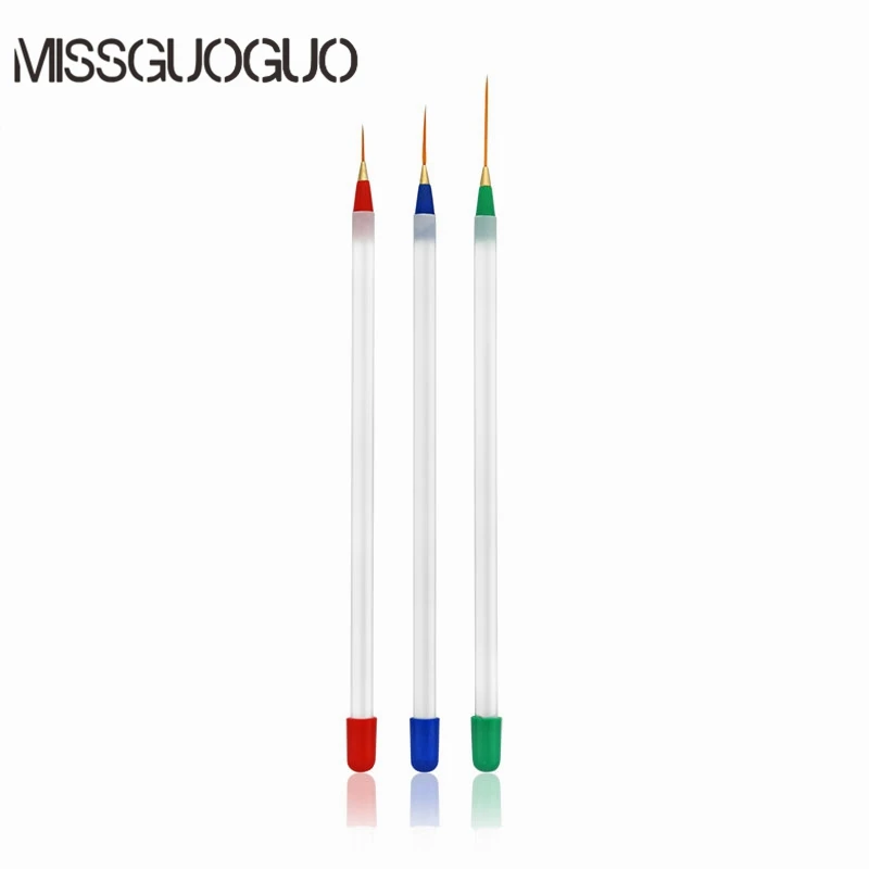 Missguoguo 3pcs Nail Art Brush Liner Painting Pen Professional Nail Art ... - £7.66 GBP