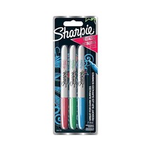 Sharpie Metallic Permanent Markers, Fine Point, Assorted Colours, 3 Count (20671 - £15.07 GBP