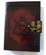 Triquetra Pattern Leather Bound Book of Shadows or Journal! - $362.34 MXN