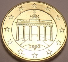 Gem Unc Germany 2002-F 10 Euro Cents~Brandenburg Gate~Awesome - £3.42 GBP