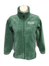 Columbia William &amp; Mary Girls Medium 10/12 Green Fleece Youth Flanker Sweatshirt - £23.79 GBP