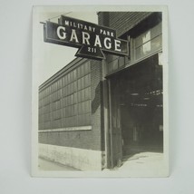 Photograph Indianapolis Indiana Military Park Garage Entrance Sign Antique 1920s - £235.10 GBP