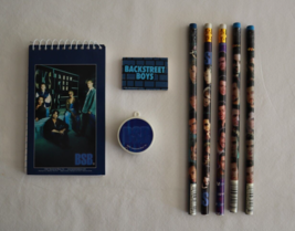 Backstreet Boys Memo Book 5x Pencils Eraser Sharpener 2000 / 2001 - £15.33 GBP