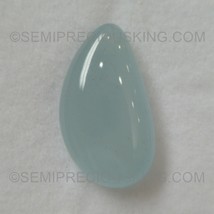 Natural Aquamarine Pear Cabochon 17x12mm Aqua Sky Blue Color SI2 Clarity Loose G - £970.87 GBP