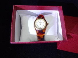 Vintage Nonno Ladies Watch Acrylic Faux Tortoise Shell Cuff Band - Gift ... - $24.50