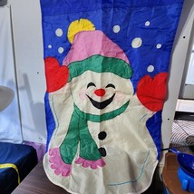 Christmas, Snowman, Outdoor Flag Banner 28x45 - £6.30 GBP
