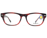 Public Eyeworks Gafas Monturas VENTURA-C03 Rojo Carey Rectangular 54-19-145 - $51.05